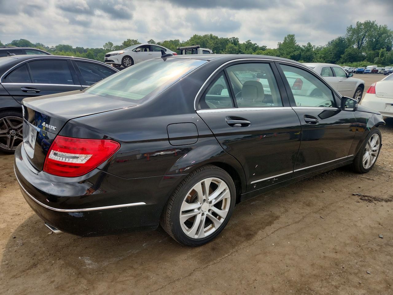2014 Mercedes-benz C 300 4matic Black vin: WDDGF8AB6ER306401