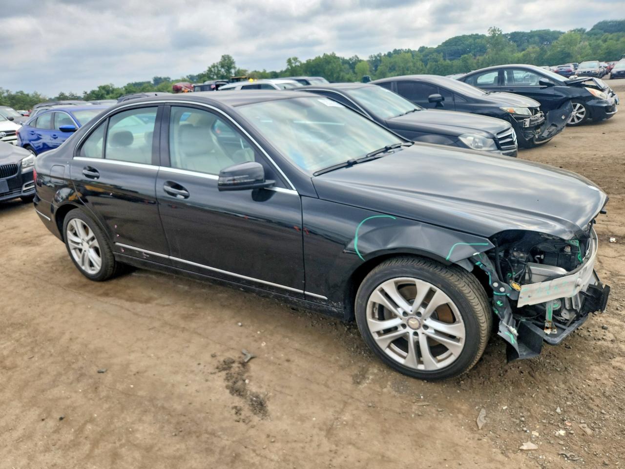 2014 Mercedes-benz C 300 4matic Black vin: WDDGF8AB6ER306401