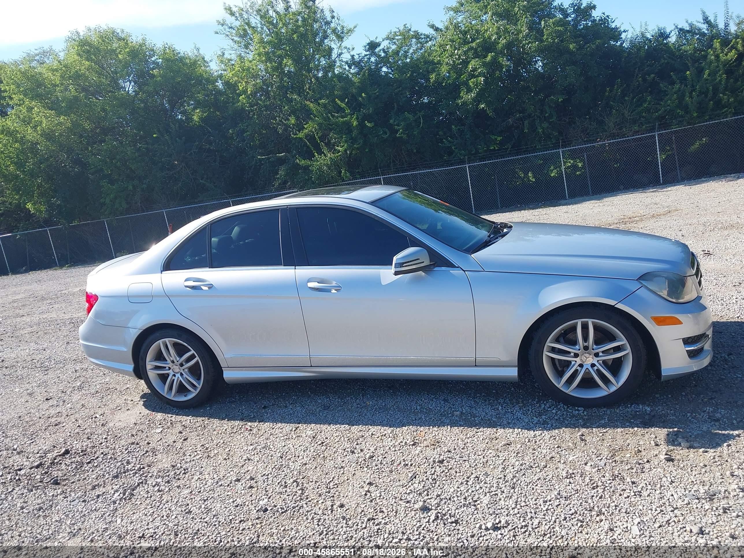 2014 Mercedes-benz C 300 Sport 4matic Silver vin: WDDGF8AB6ER313767