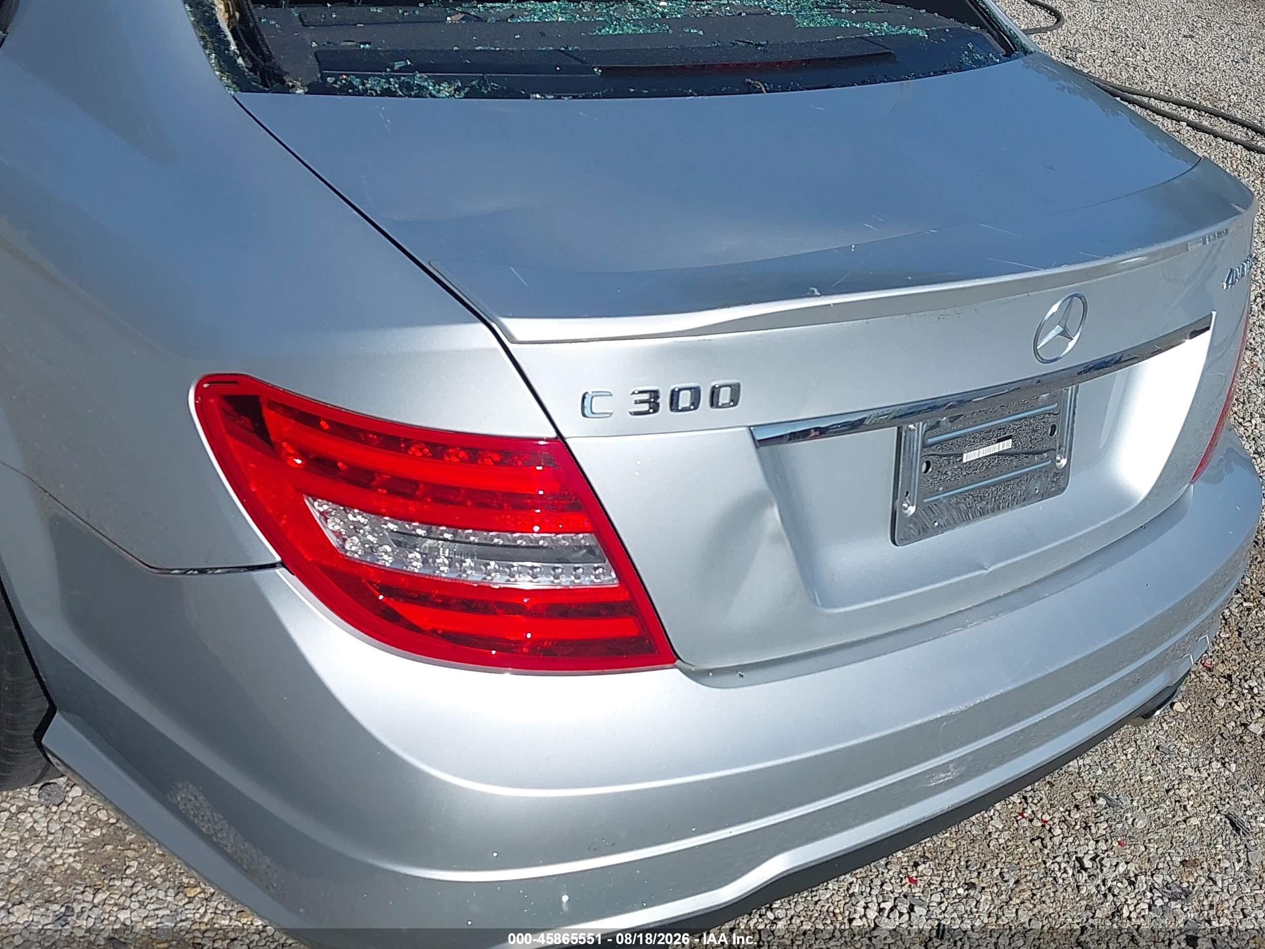 2014 Mercedes-benz C 300 Sport 4matic Silver vin: WDDGF8AB6ER313767