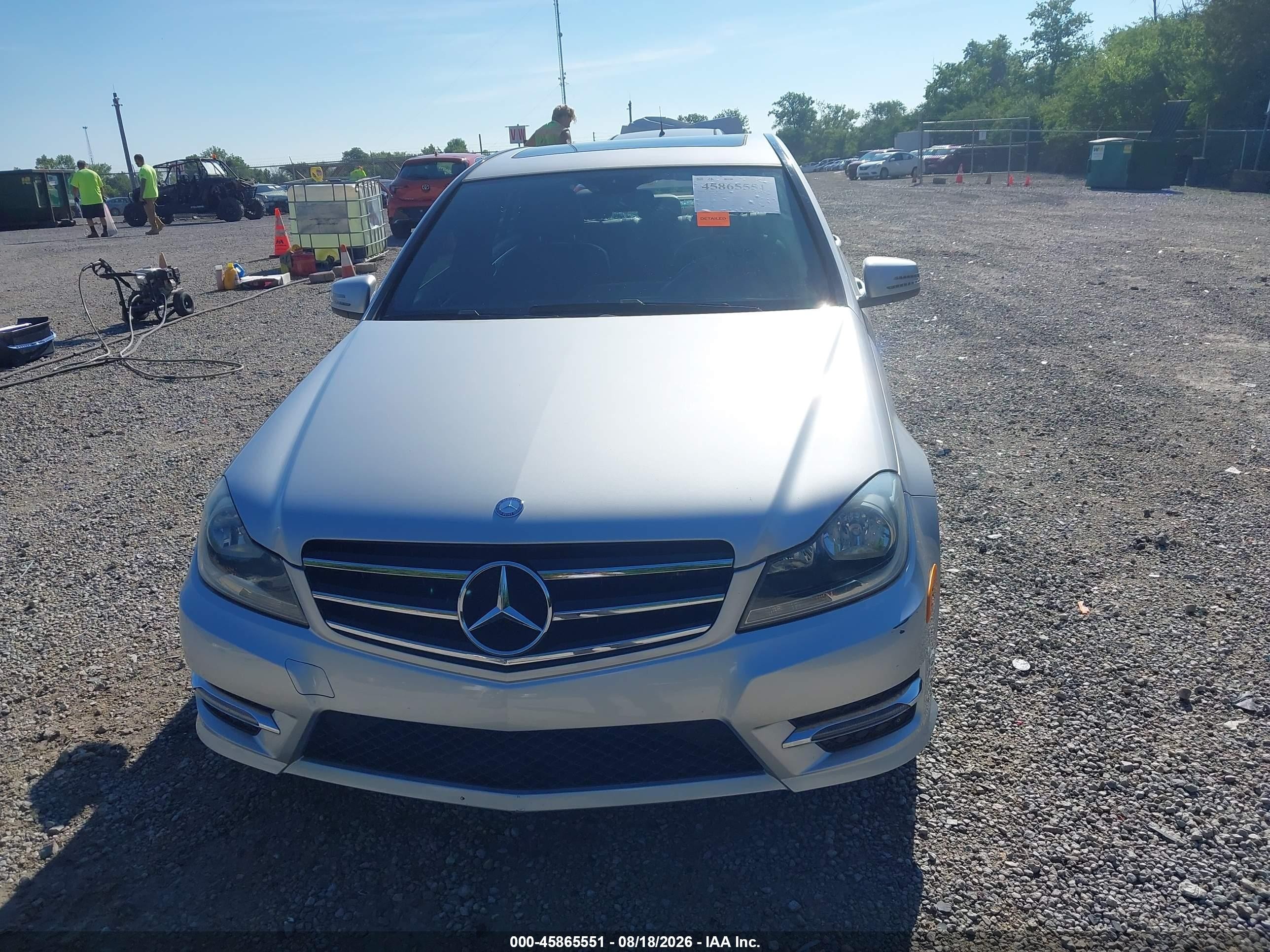 2014 Mercedes-benz C 300 Sport 4matic Silver vin: WDDGF8AB6ER313767