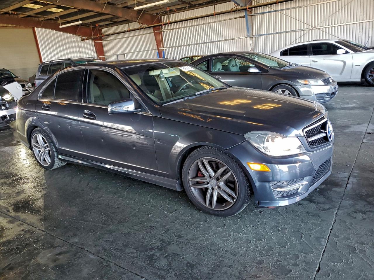 2014 Mercedes-benz C 300 4matic Gray vin: WDDGF8AB6ER315373