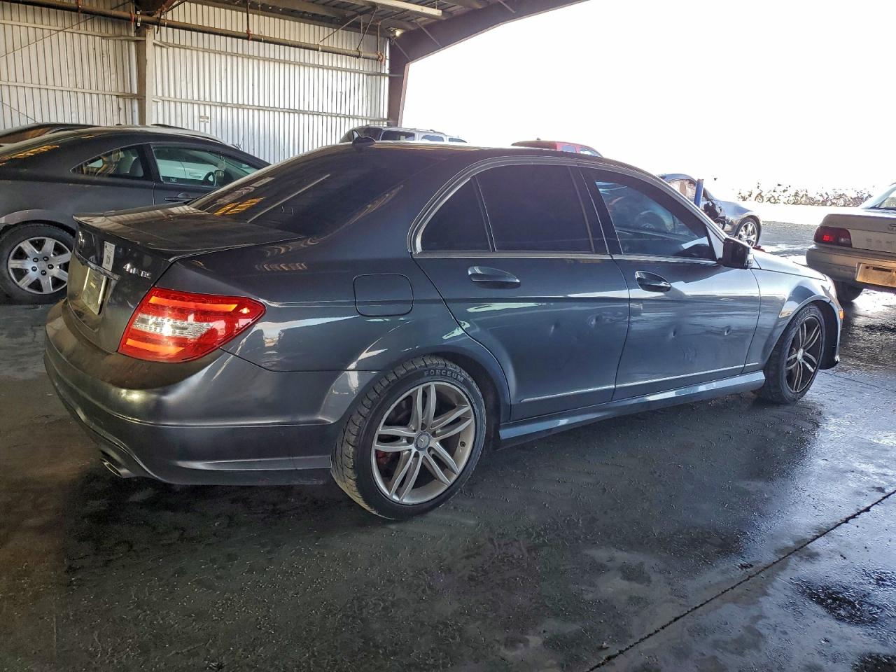 2014 Mercedes-benz C 300 4matic Gray vin: WDDGF8AB6ER315373