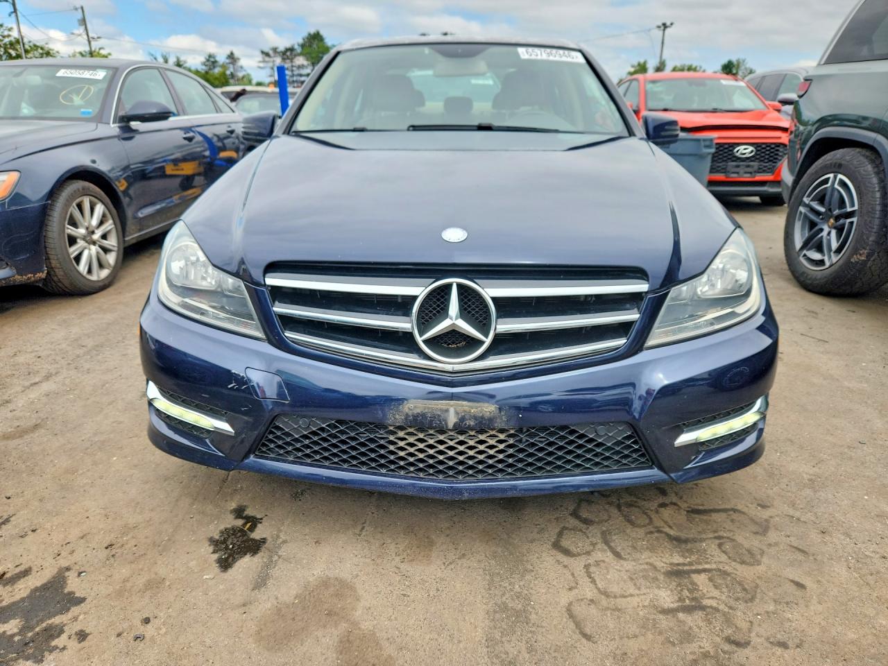 2014 Mercedes-benz C 300 4matic Blue vin: WDDGF8AB6ER322923