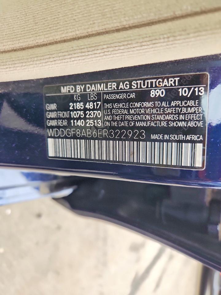 2014 Mercedes-benz C 300 4matic Blue vin: WDDGF8AB6ER322923