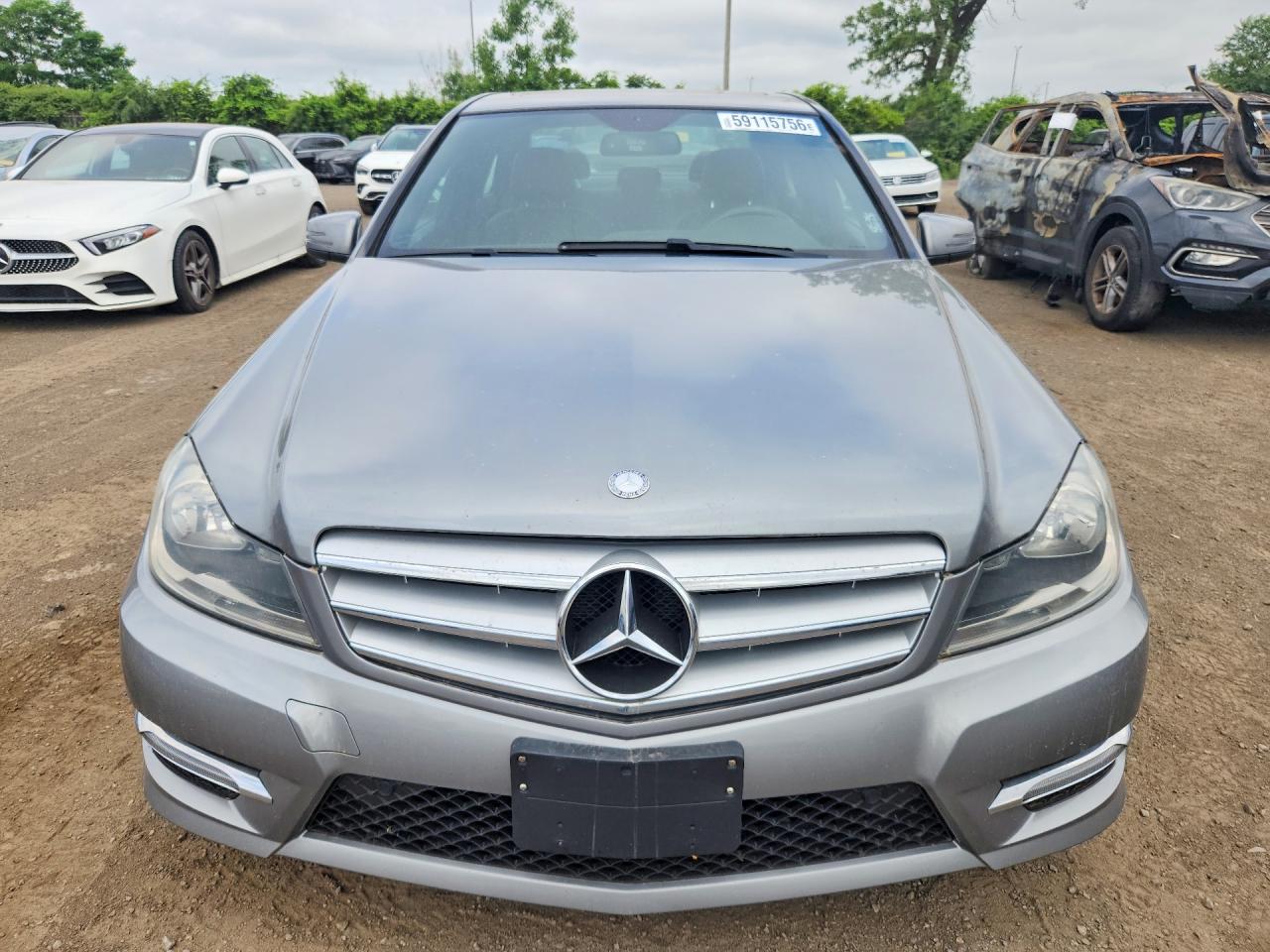 2013 Mercedes-benz C 300 4matic Gray vin: WDDGF8AB7DA864397