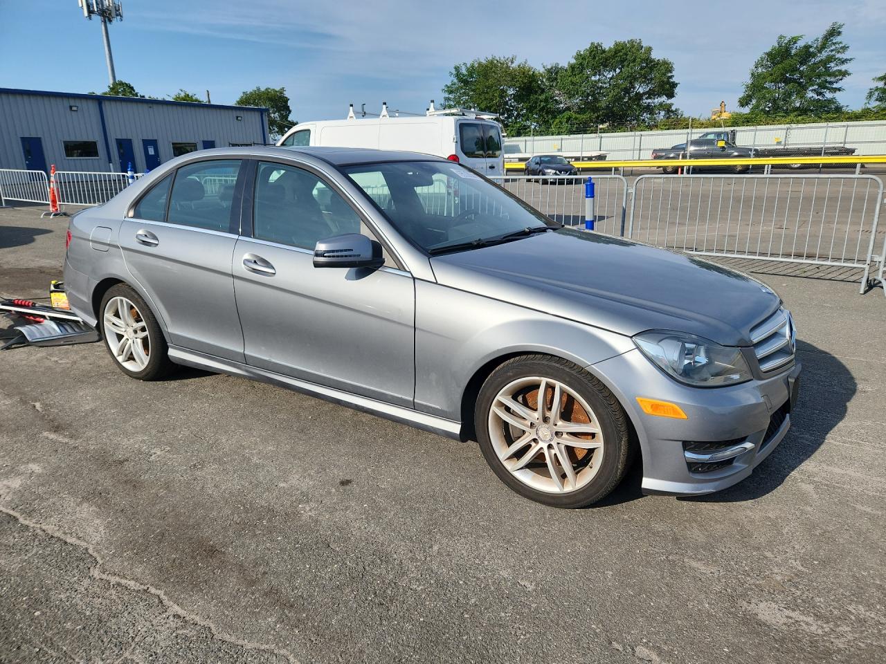 2013 Mercedes-benz C 300 4matic Silver vin: WDDGF8AB7DG044074 Damage: Right Front Door, Dent(S) W/ Paint Dmg, 2 To 3 Inches