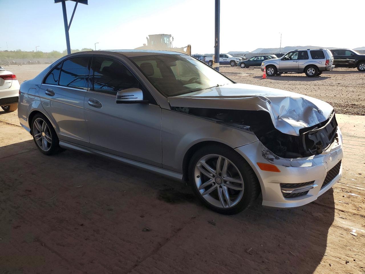 2013 Mercedes-benz C 300 4matic Silver vin: WDDGF8AB7DG121025