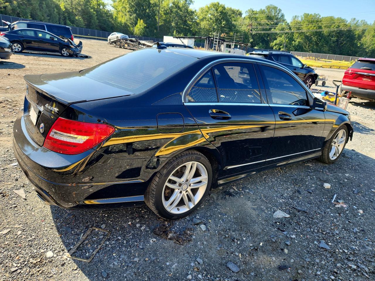 2013 Mercedes-benz C 300 4matic Black vin: WDDGF8AB7DR241539