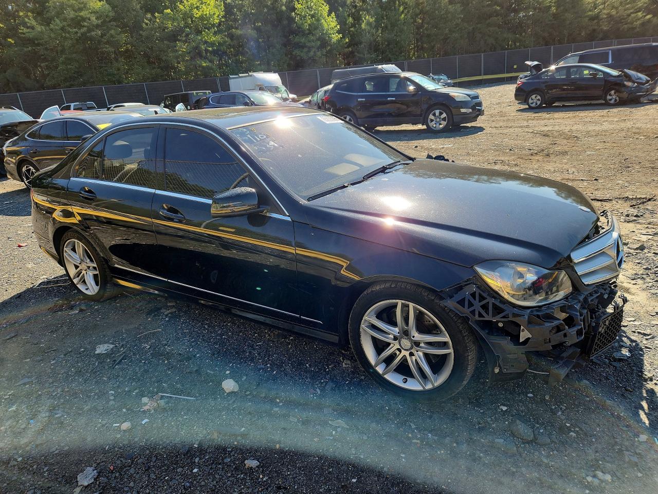 2013 Mercedes-benz C 300 4matic Black vin: WDDGF8AB7DR241539