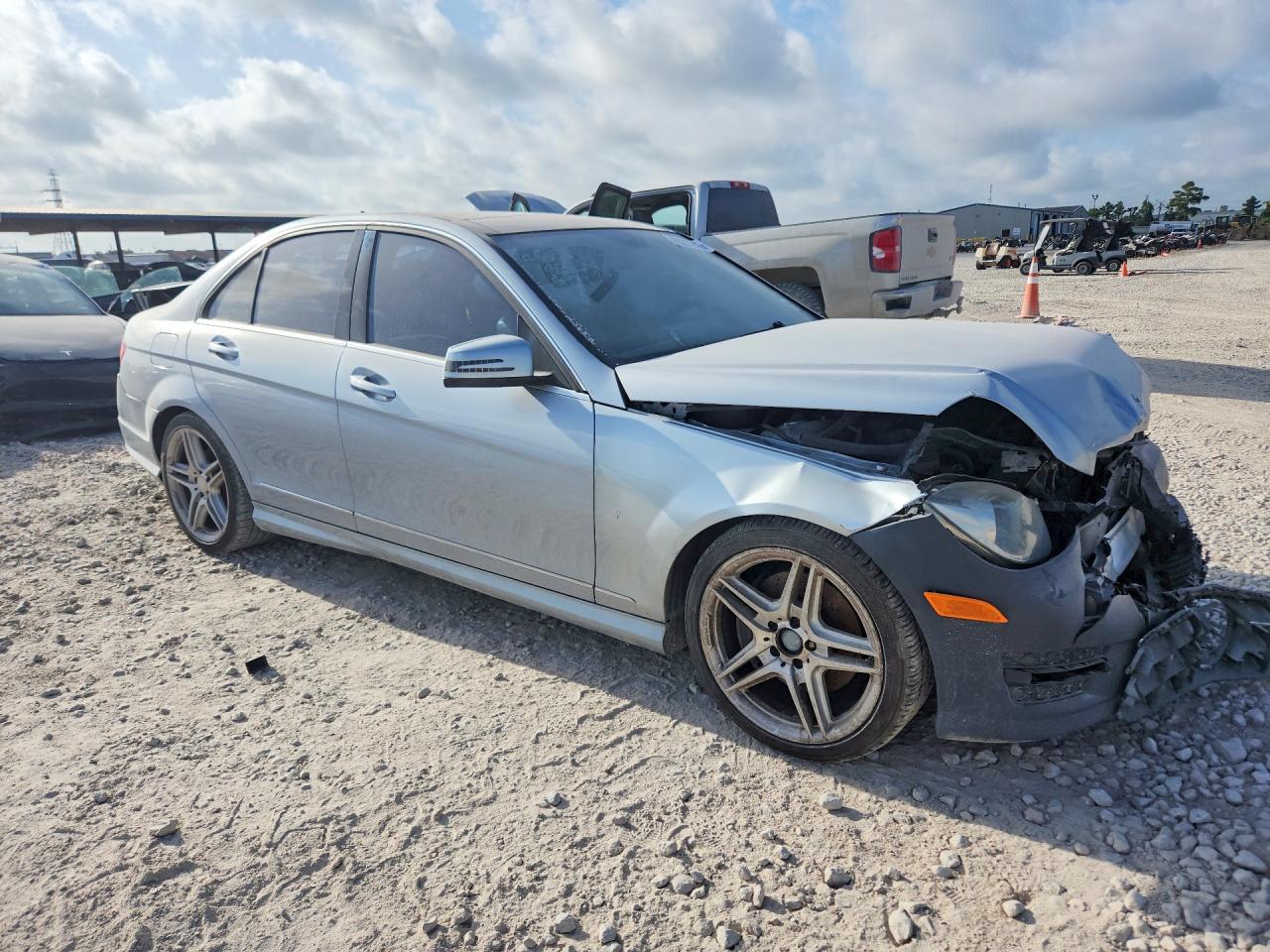 2013 Mercedes-benz C 300 4matic Silver vin: WDDGF8AB7DR248099