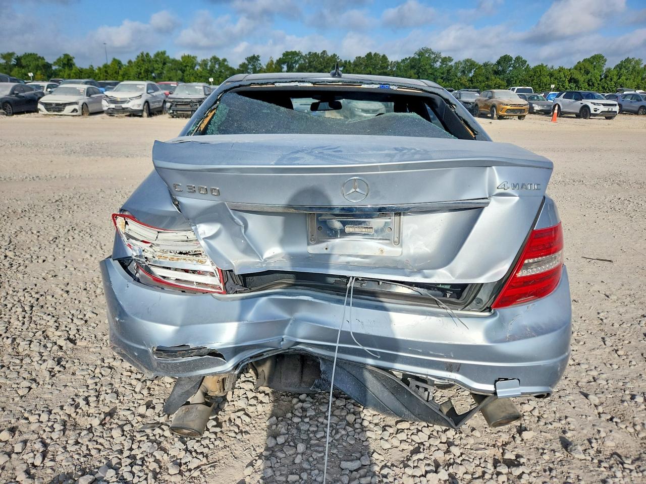 2013 Mercedes-benz C 300 4matic Silver vin: WDDGF8AB7DR248099