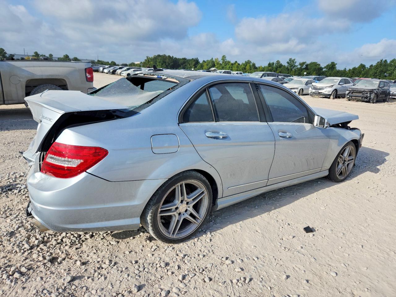 2013 Mercedes-benz C 300 4matic Silver vin: WDDGF8AB7DR248099