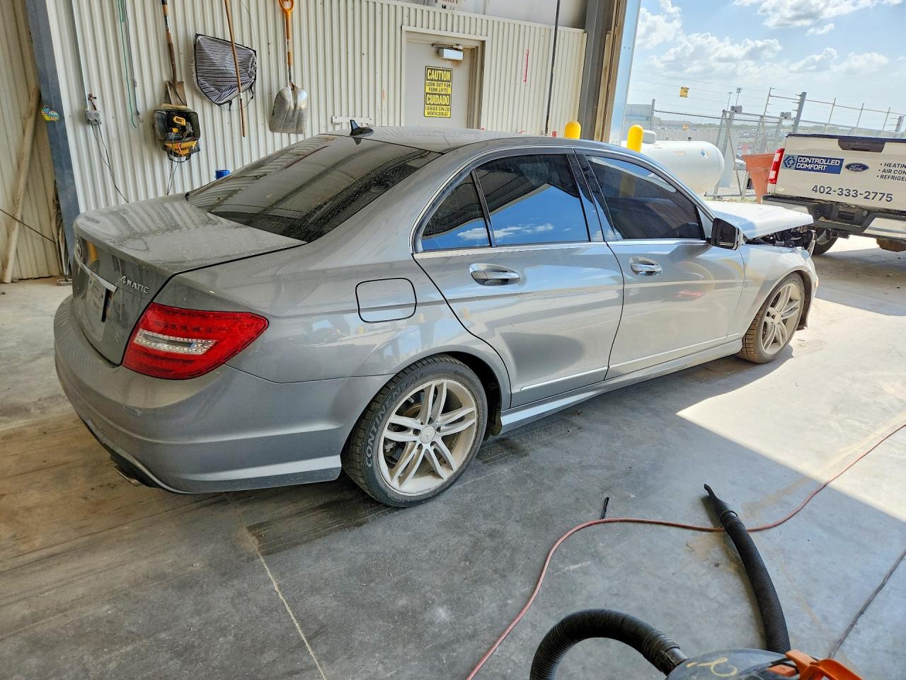 2013 Mercedes-benz C 300 4matic Gray vin: WDDGF8AB7DR256767