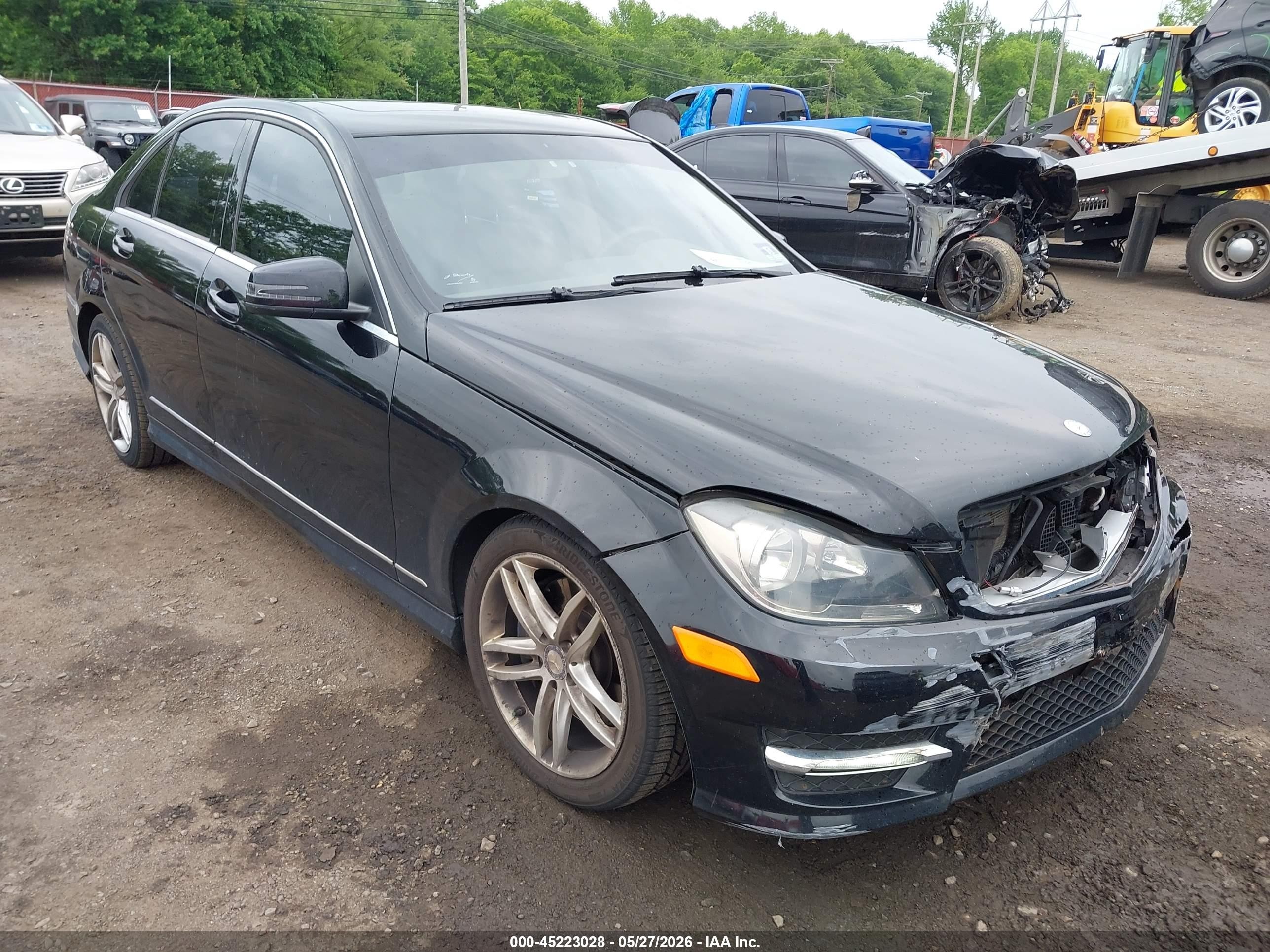 2013 Mercedes-benz C 300 Luxury 4matic/sport 4matic Black vin: WDDGF8AB7DR258583