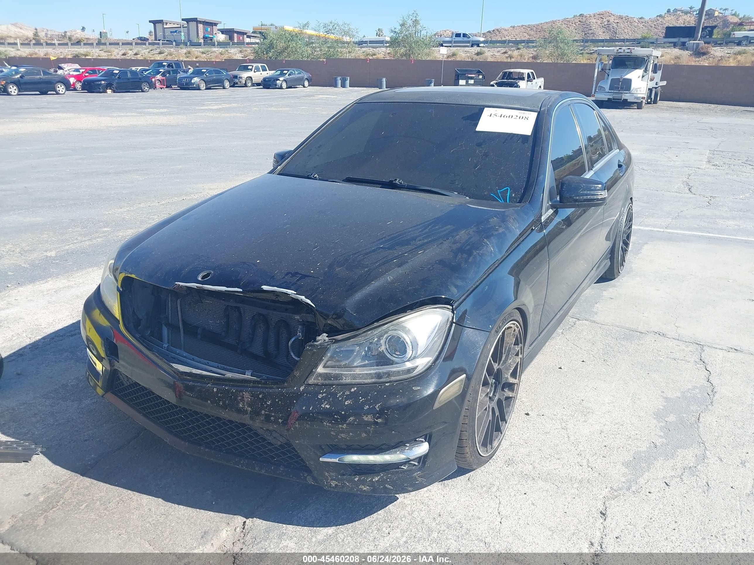 2013 Mercedes-benz C 300 Sport 4matic Black vin: WDDGF8AB7DR266733