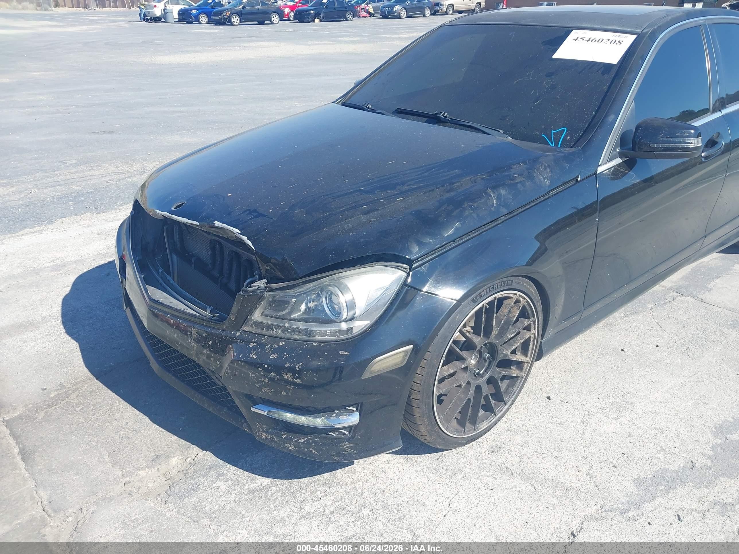2013 Mercedes-benz C 300 Sport 4matic Black vin: WDDGF8AB7DR266733