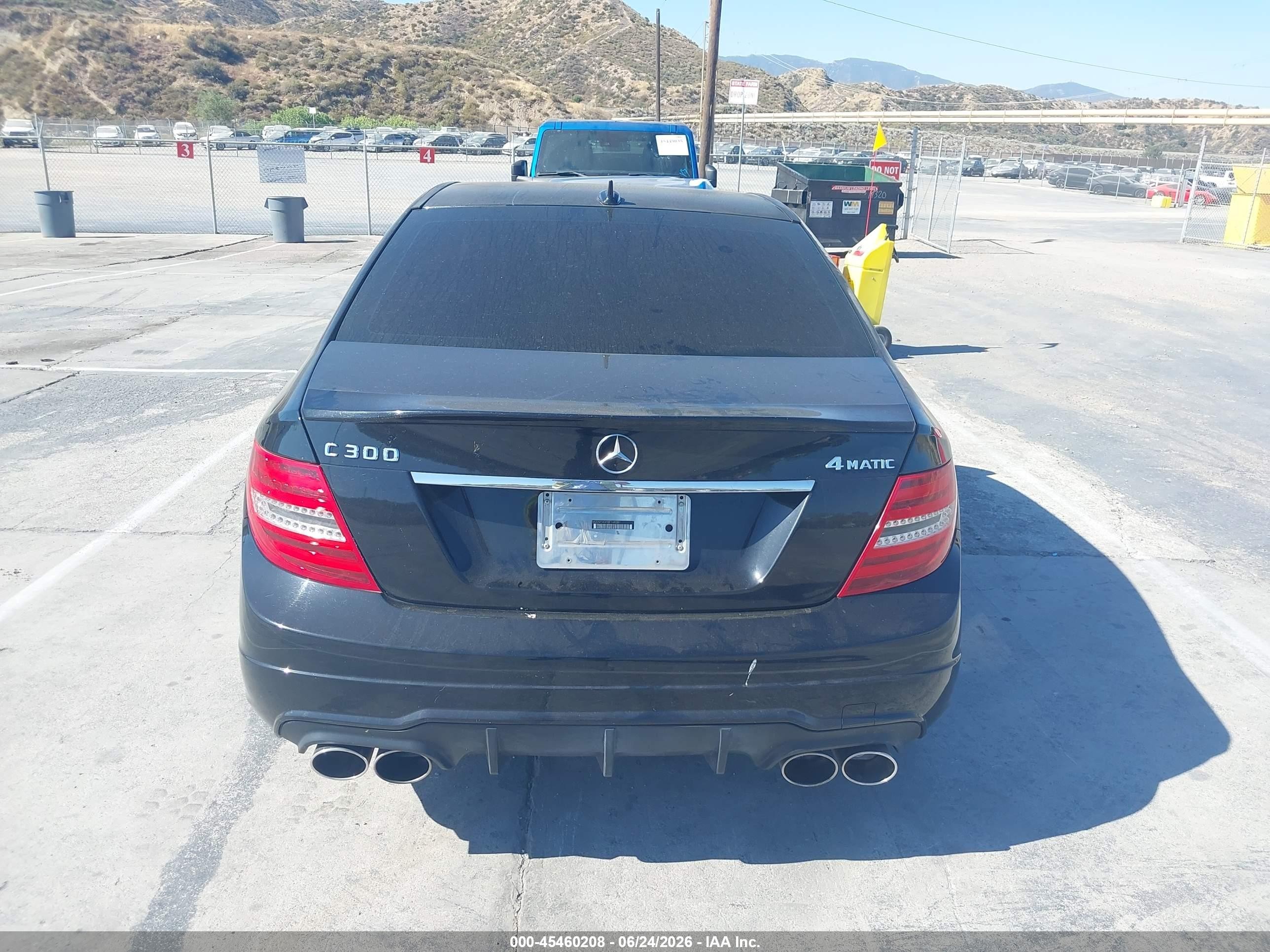 2013 Mercedes-benz C 300 Sport 4matic Black vin: WDDGF8AB7DR266733