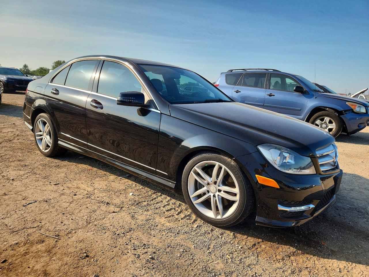 2013 Mercedes-benz C 300 4matic Black vin: WDDGF8AB7DR283645