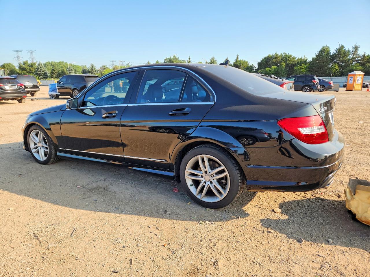 2013 Mercedes-benz C 300 4matic Black vin: WDDGF8AB7DR283645