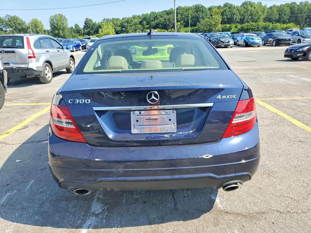 2014 Mercedes-benz C 300 4matic Blue vin: WDDGF8AB7EA948396