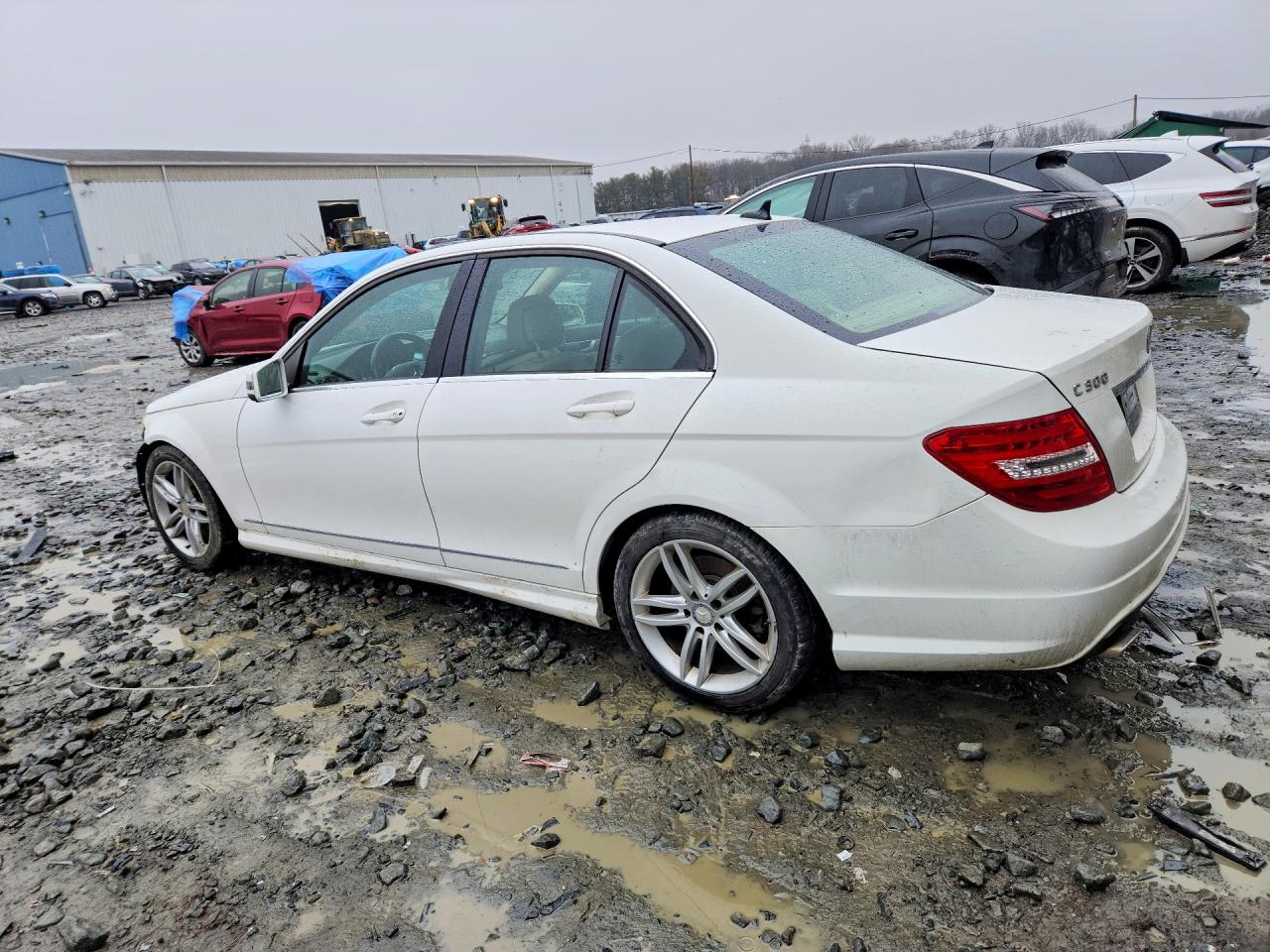 2014 Mercedes-benz C 300 4matic White vin: WDDGF8AB7EA956868