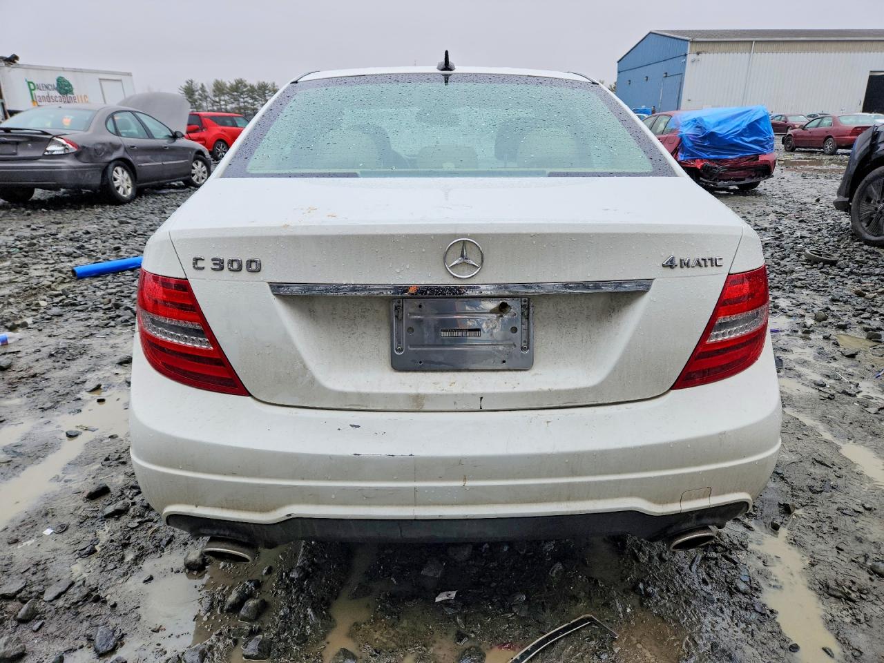 2014 Mercedes-benz C 300 4matic White vin: WDDGF8AB7EA956868