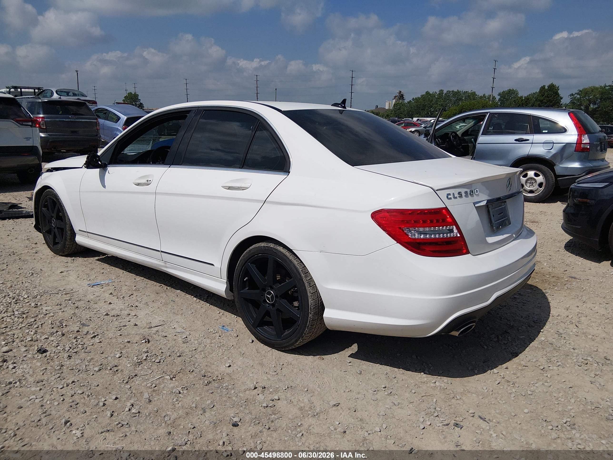 2014 Mercedes-benz C 300 Sport 4matic White vin: WDDGF8AB7EG234667