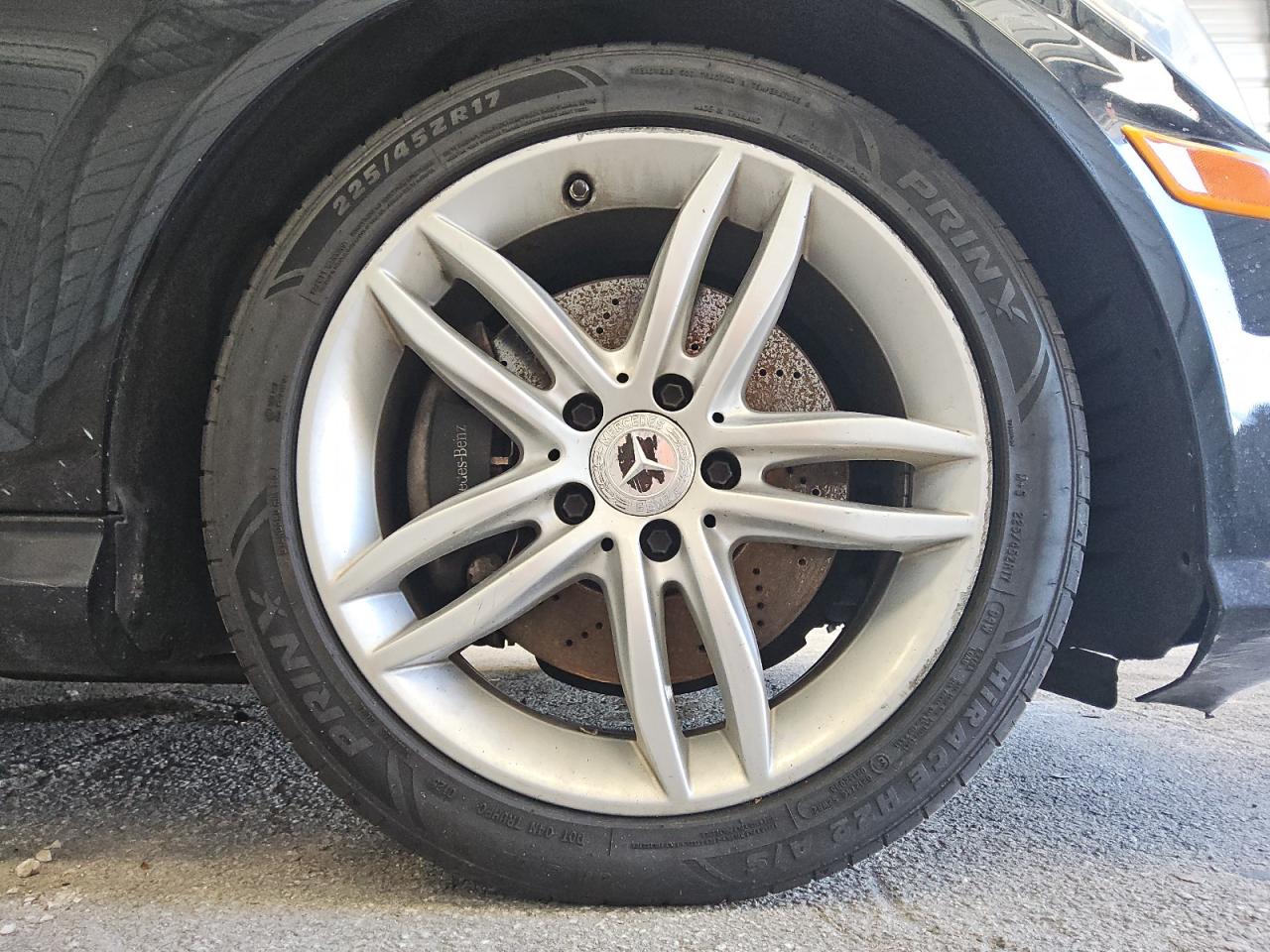 2014 Mercedes-benz C 300 4matic Black vin: WDDGF8AB7ER308920 Damage: Right Front Wheel, Chipped, 4