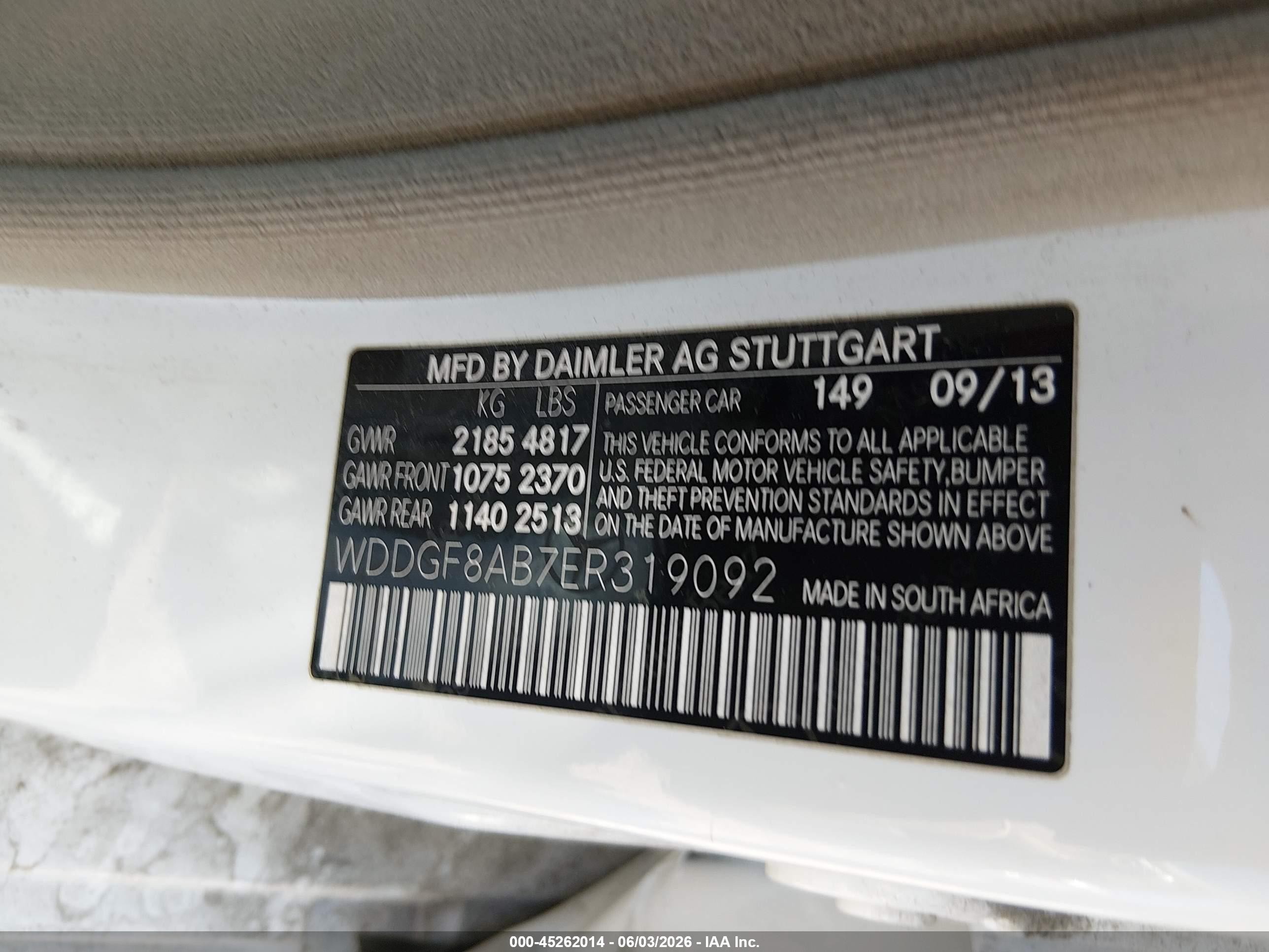 2014 Mercedes-benz C 300 Sport 4matic White vin: WDDGF8AB7ER319092