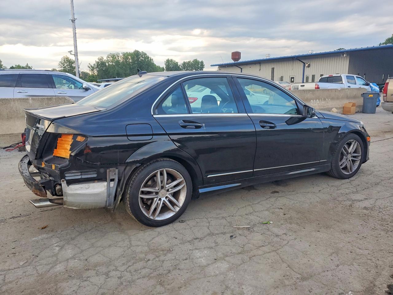 2014 Mercedes-benz C 300 4matic Black vin: WDDGF8AB7ER324390