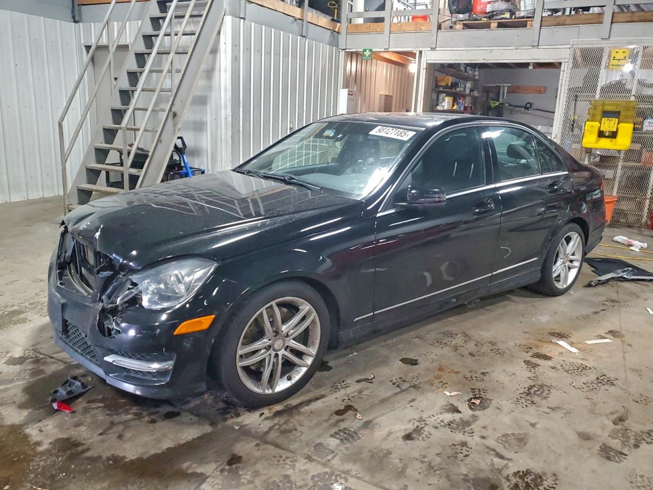 2013 Mercedes-benz C 300 4matic Black vin: WDDGF8AB8DR242229