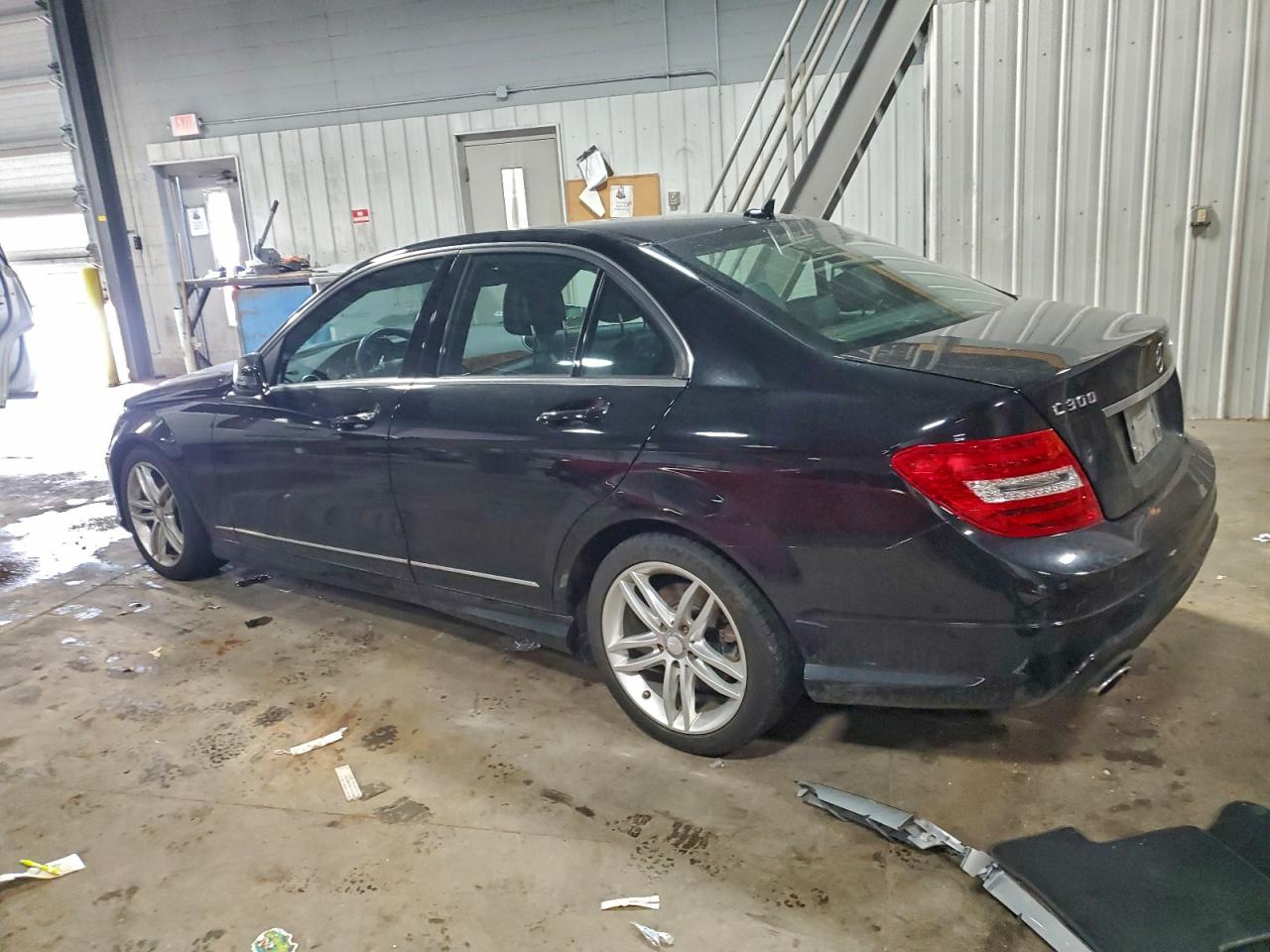 2013 Mercedes-benz C 300 4matic Black vin: WDDGF8AB8DR242229