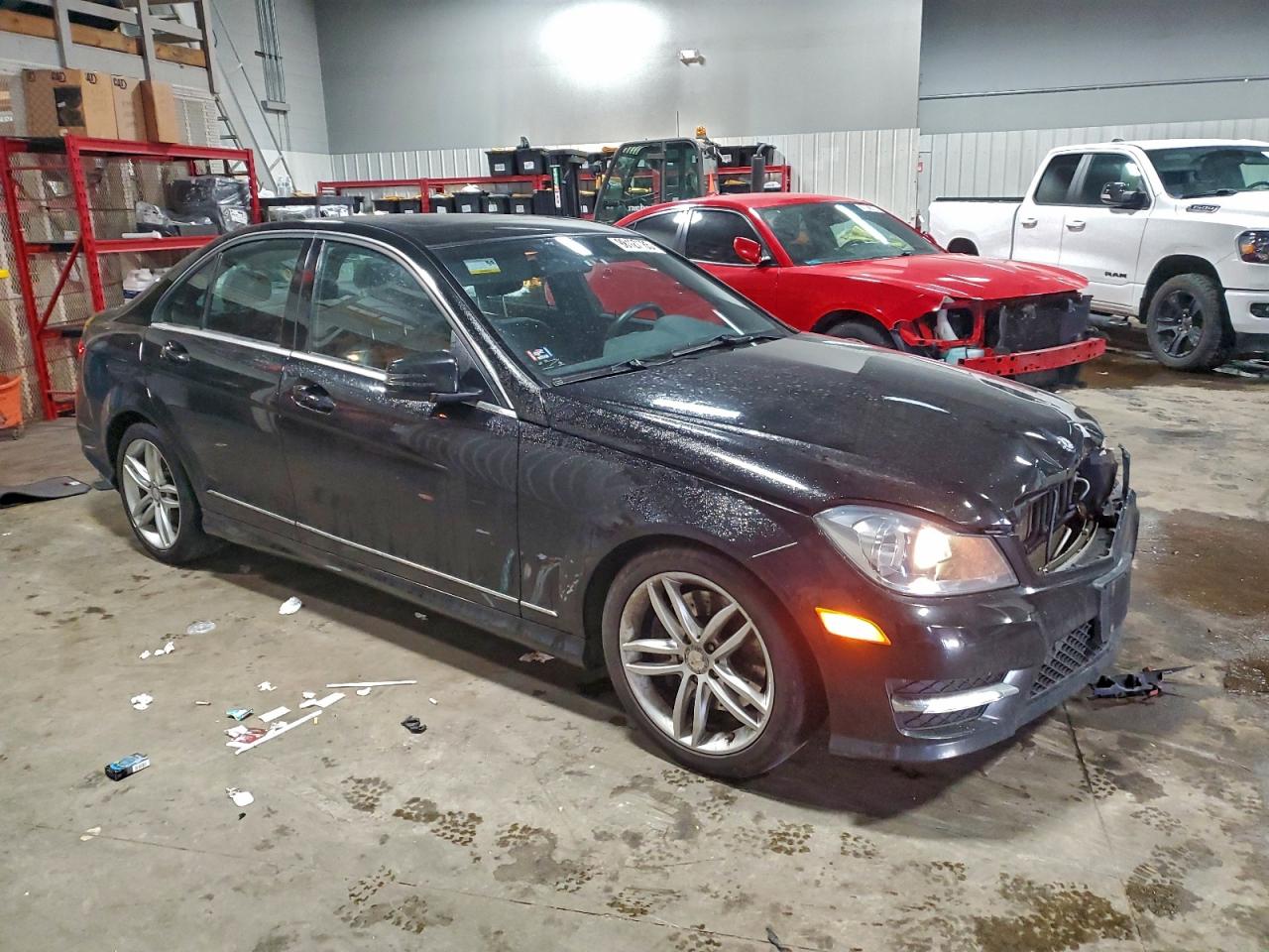 2013 Mercedes-benz C 300 4matic Black vin: WDDGF8AB8DR242229