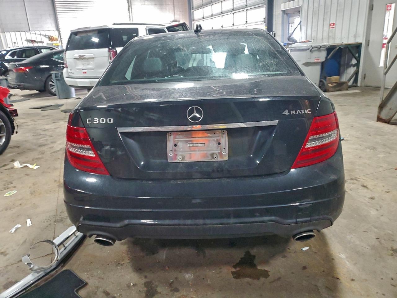 2013 Mercedes-benz C 300 4matic Black vin: WDDGF8AB8DR242229