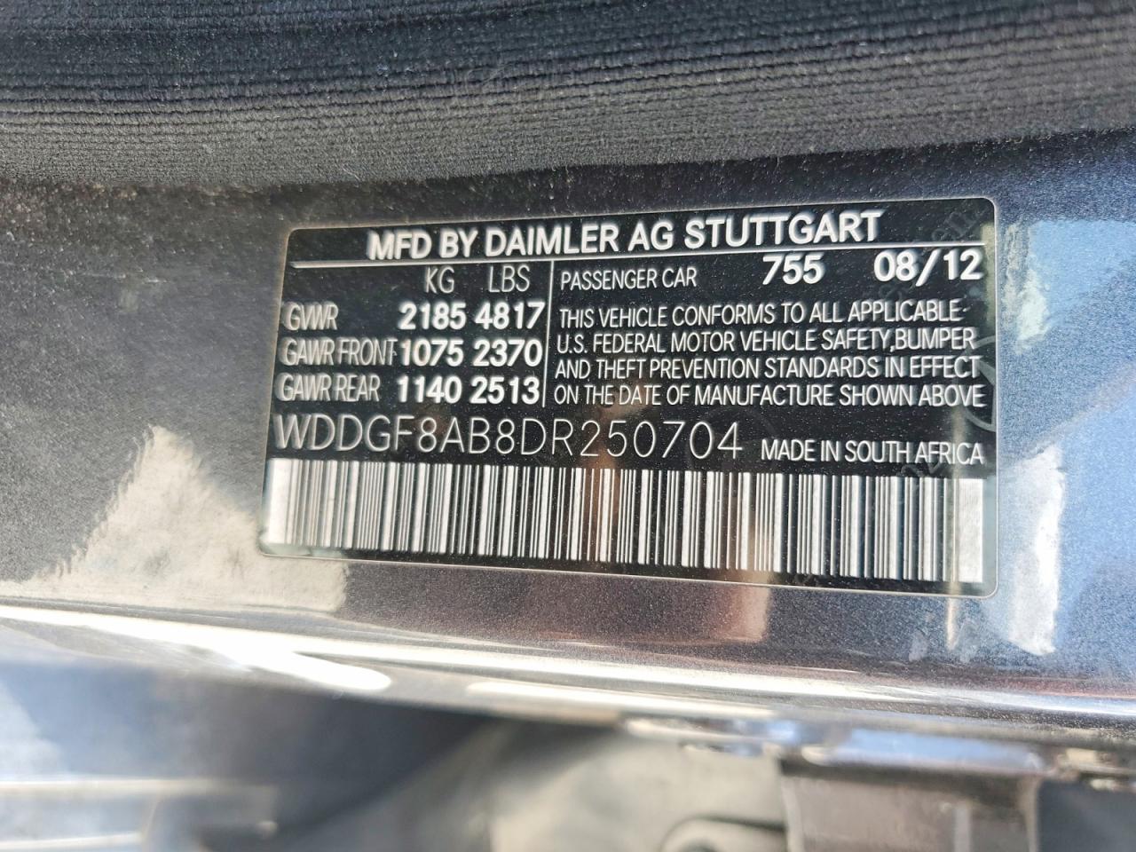 2013 Mercedes-benz C 300 4matic Gray vin: WDDGF8AB8DR250704