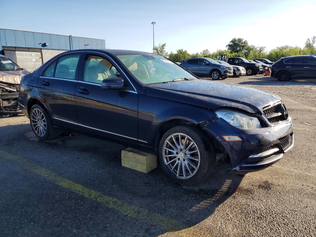 2013 Mercedes-benz C 300 4matic Blue vin: WDDGF8AB8DR281693