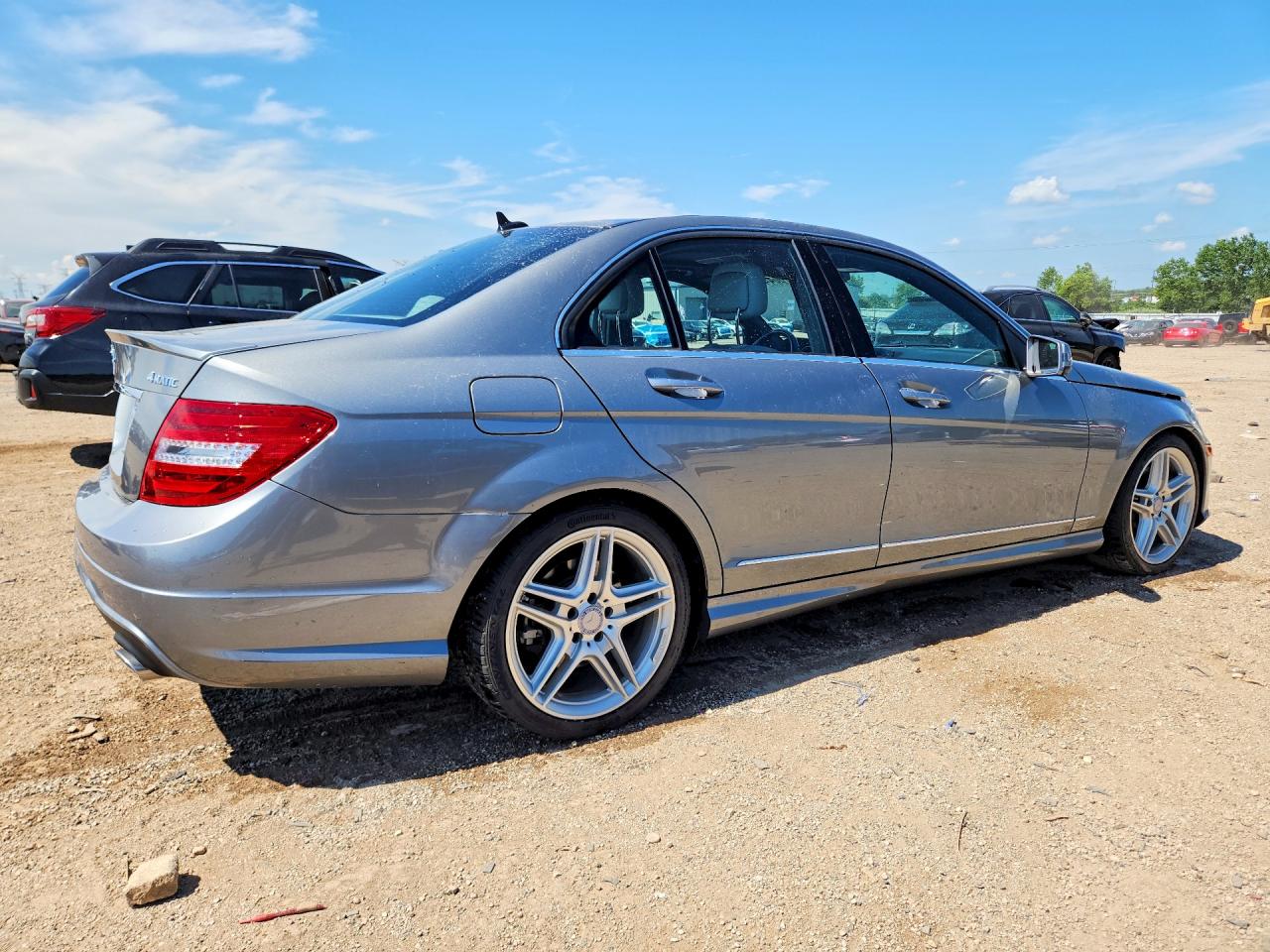 2013 Mercedes-benz C 300 4matic Silver vin: WDDGF8AB8DR287171