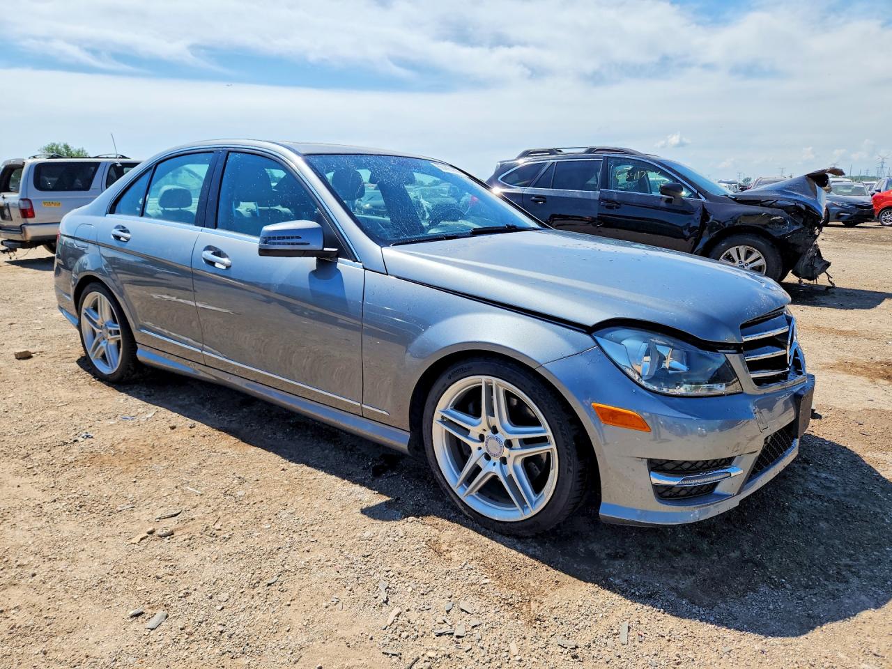 2013 Mercedes-benz C 300 4matic Silver vin: WDDGF8AB8DR287171