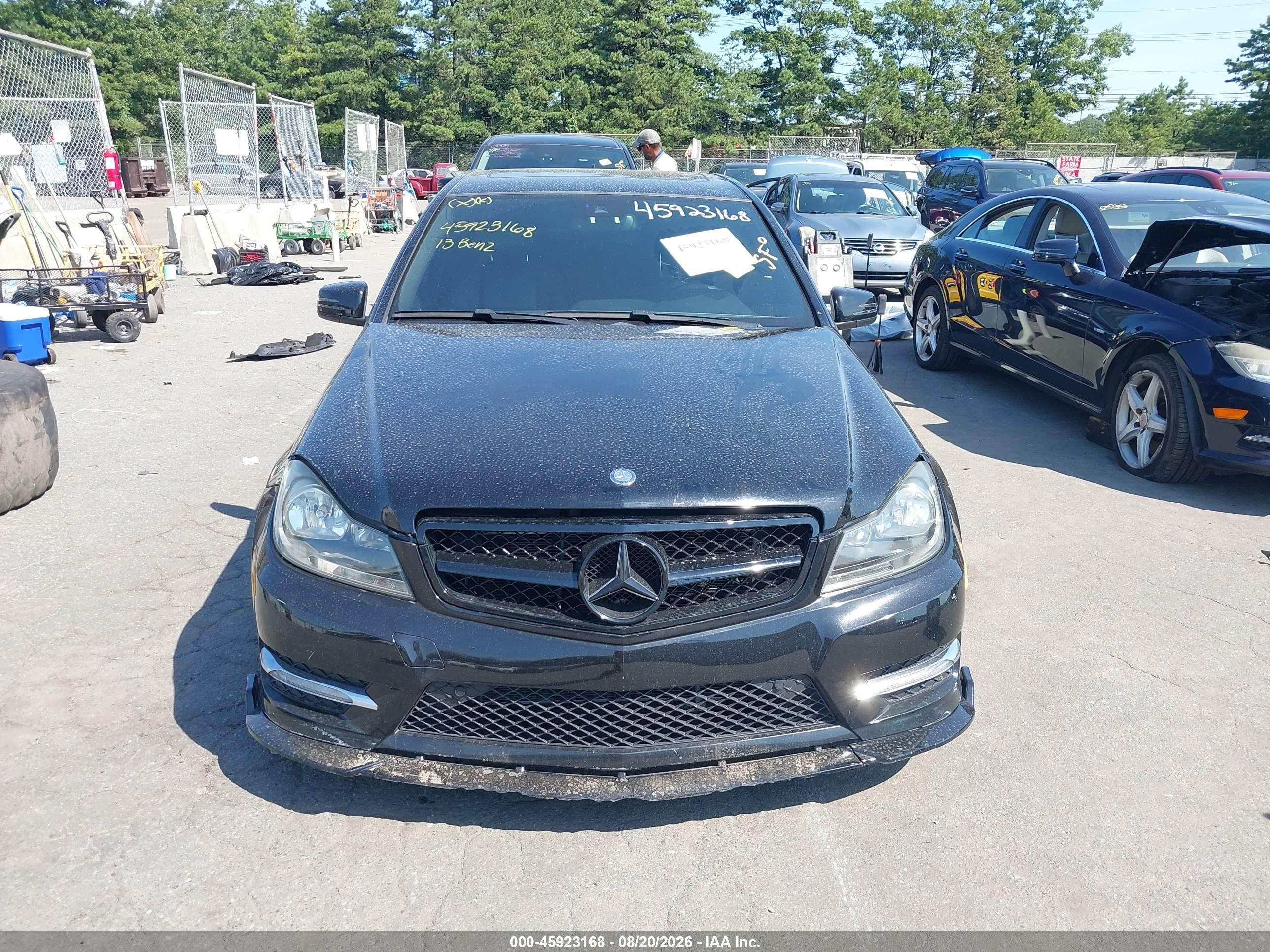 2013 Mercedes-benz C 300 Sport 4matic Black vin: WDDGF8AB8DR288143