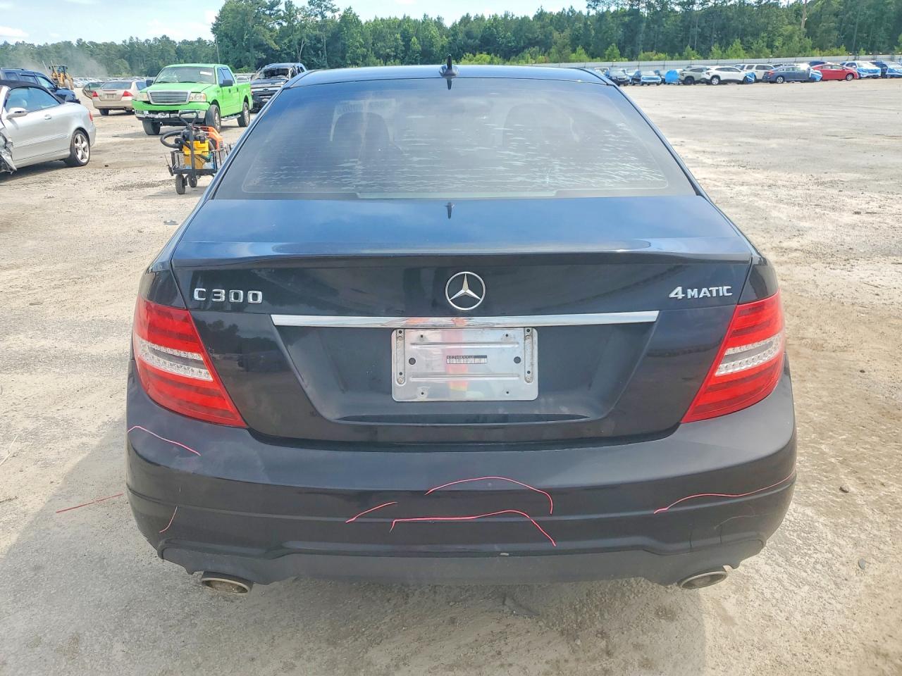 2013 Mercedes-benz C 300 4matic Black vin: WDDGF8AB8DR295335