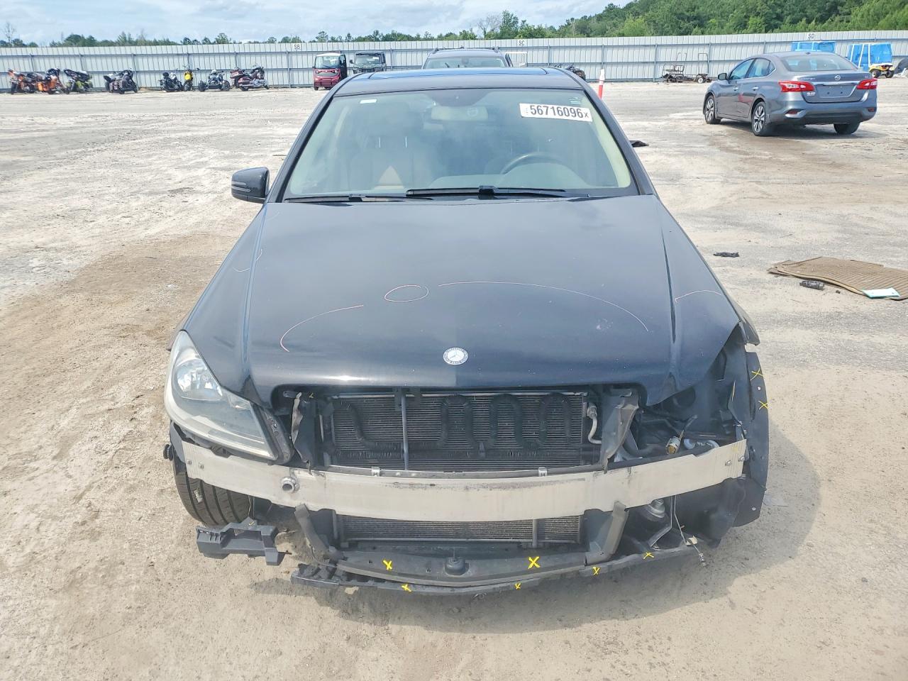 2013 Mercedes-benz C 300 4matic Black vin: WDDGF8AB8DR295335