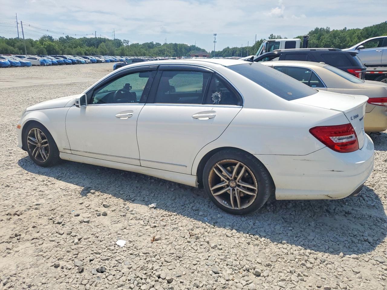 2013 Mercedes-benz C 300 4matic White vin: WDDGF8AB8DR296954