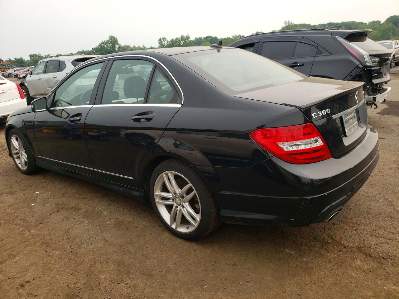 2013 Mercedes-benz C 300 4matic Black vin: WDDGF8AB8DR299661