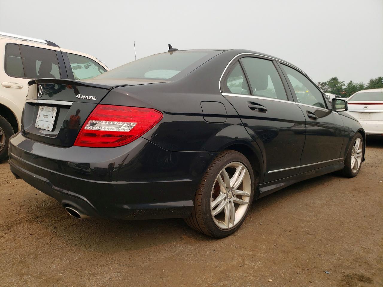 2013 Mercedes-benz C 300 4matic Black vin: WDDGF8AB8DR299661