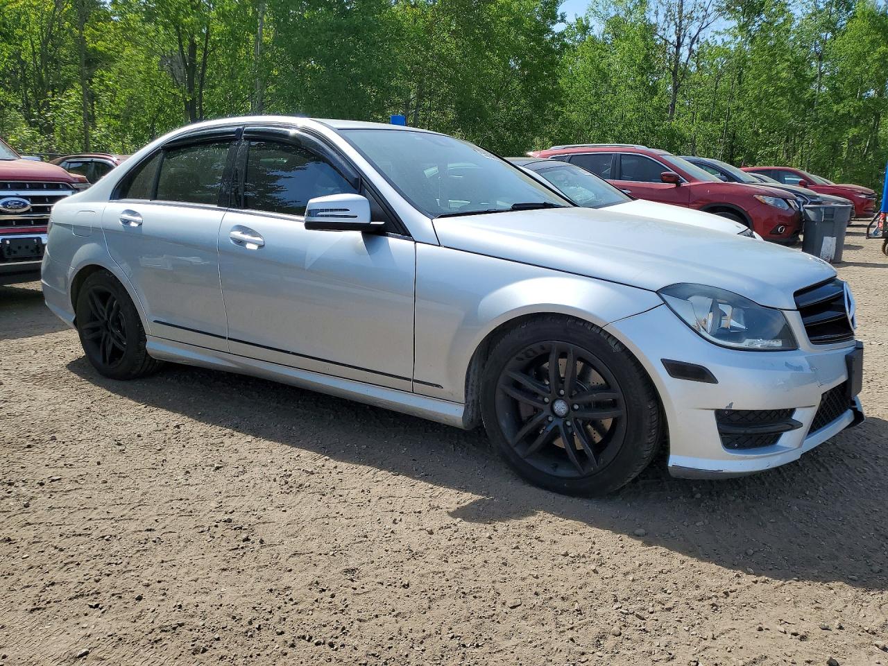 2014 Mercedes-benz C 300 4matic Silver vin: WDDGF8AB8EA915522