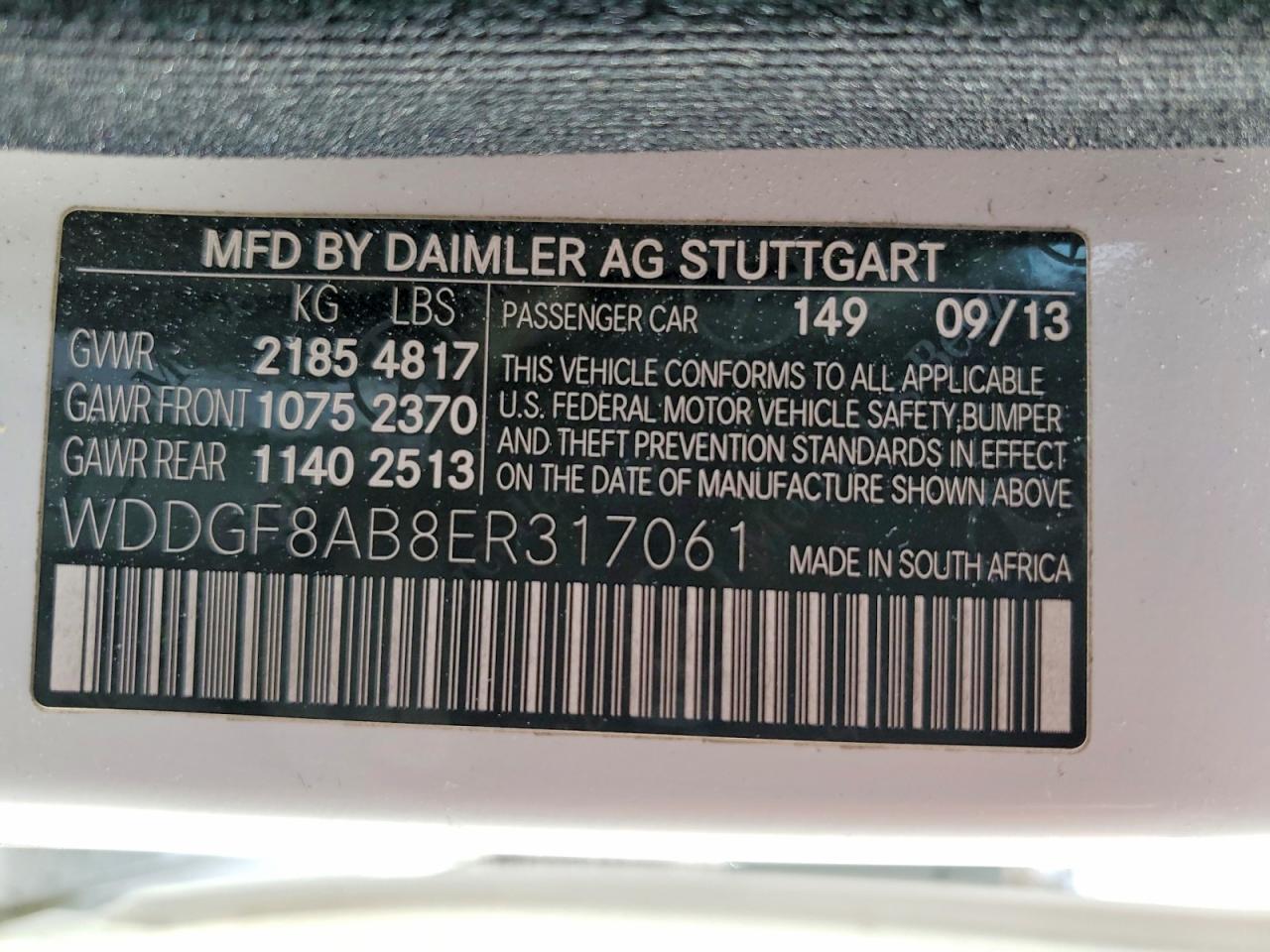 2014 Mercedes-benz C 300 4matic White vin: WDDGF8AB8ER317061