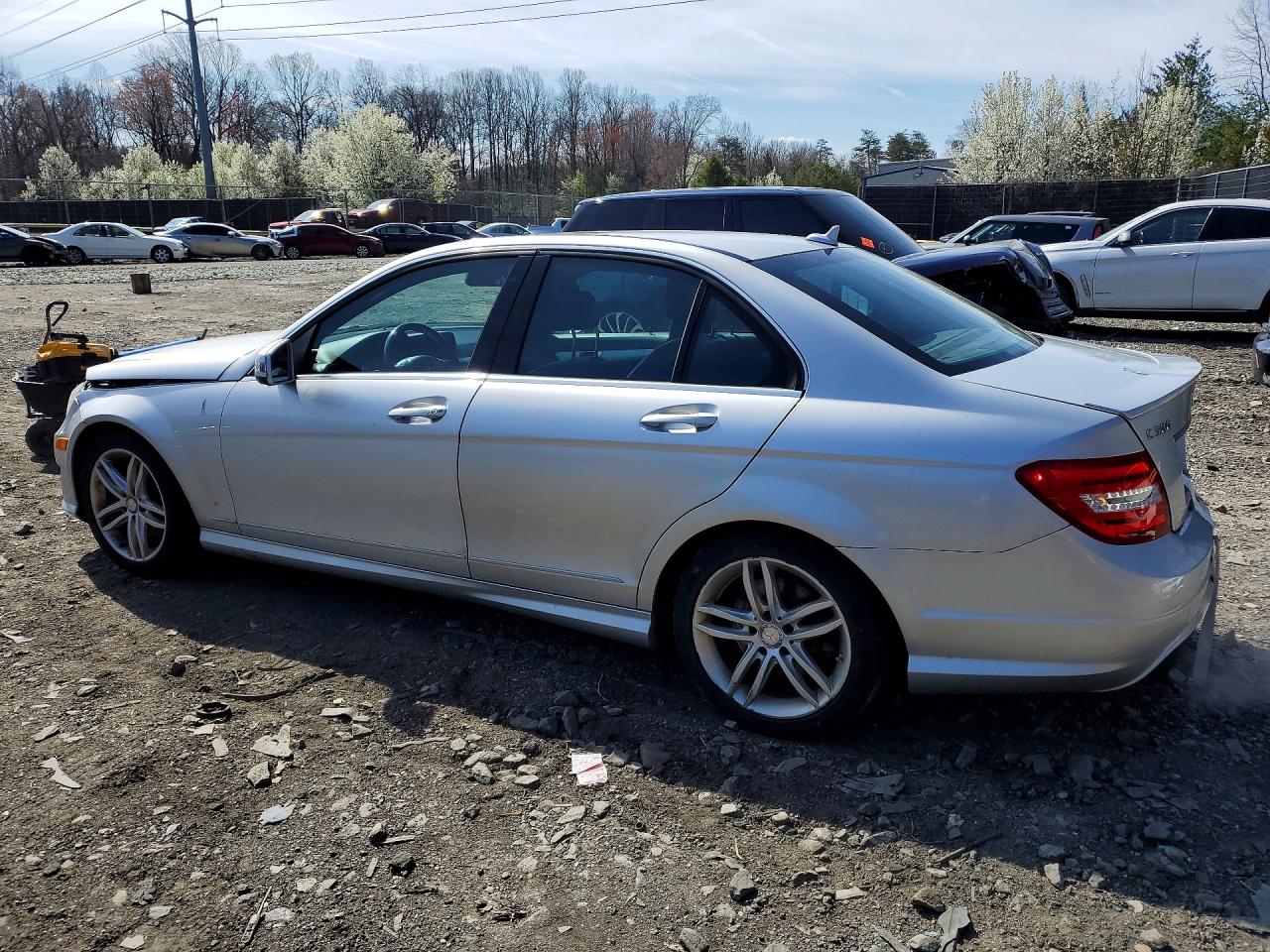 2014 Mercedes-benz C 300 4matic Silver vin: WDDGF8AB8ER324849