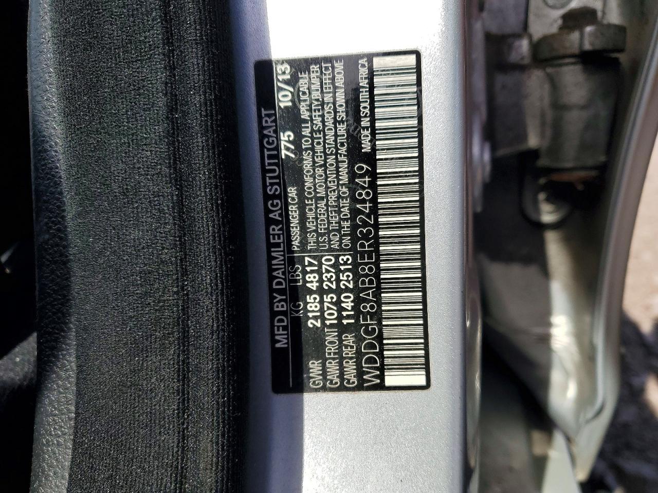 2014 Mercedes-benz C 300 4matic Silver vin: WDDGF8AB8ER324849