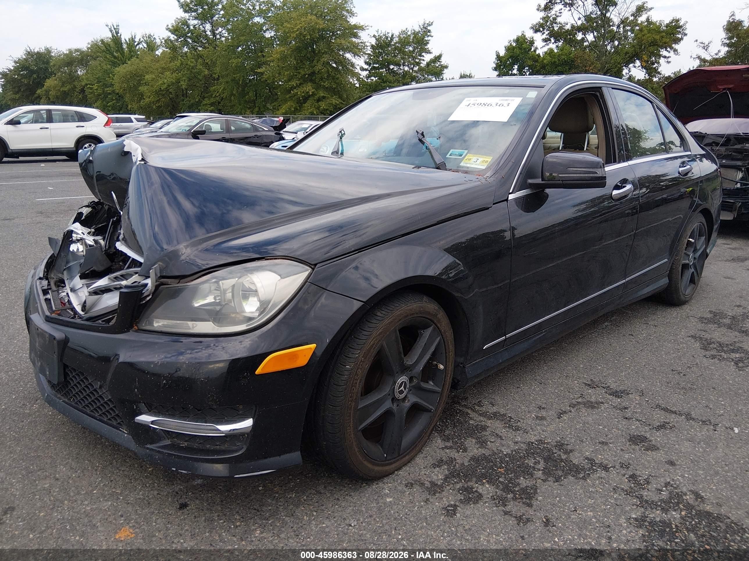 2013 Mercedes-benz C 300 Sport 4matic Black vin: WDDGF8AB9DA844118